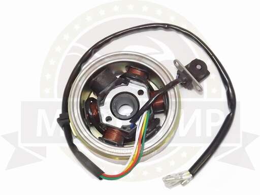 Изображение для Зажигание 4х т GY6-125/150 в сборе с маховиком 5+1 катушек (генератор)