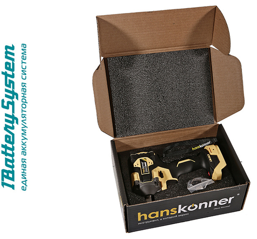 Изображение для Аккумуляторный ударный гайковерт Hanskonner HCD20420BL 1BatterySystem