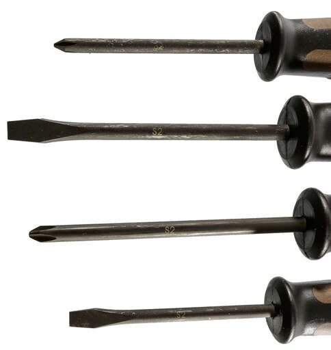 Изображение для Набор отверток, 4 шт, ручка полимерное дерево, S2, Hanskonner