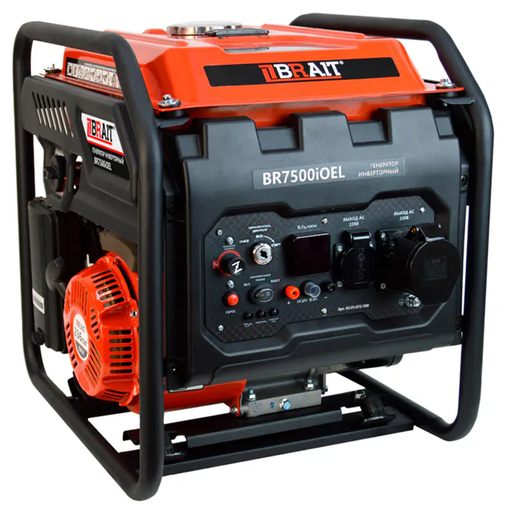 Изображение для Генератор бензиновый инверторный Brait BR7500IE (5.5 кВт, электростартер)