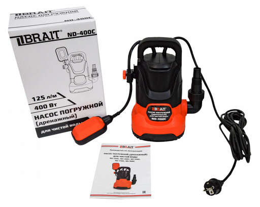 Изображение для Насос дренажный погружной Brait ND-400C (0.4 кВт, чистая вода)