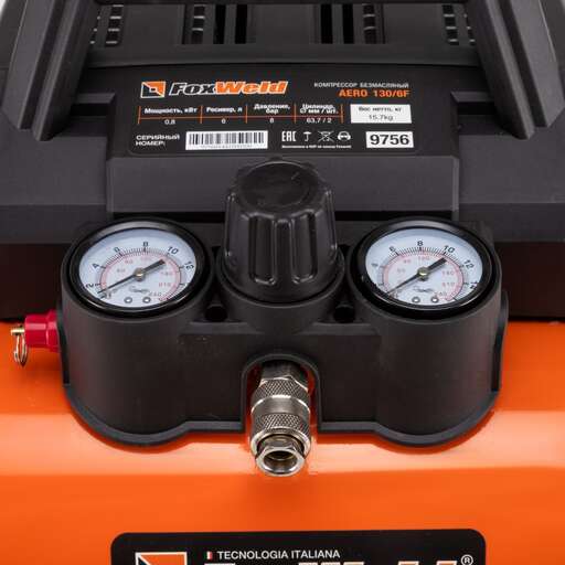 Изображение для Компрессор безмасляный Foxweld AERO 130/6F (0.8кВт)