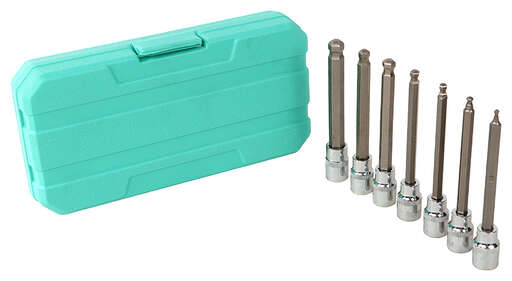 Изображение для Набор головок HEX 3/8", 110мм, 7шт, наконечник шар, СrV Sturm!