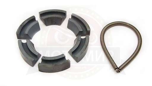 Изображение для Сухарики сцепления (6 шт.) + пружина (1шт), на сцепление автоматическое (вал 19 мм, 20мм, 25мм)