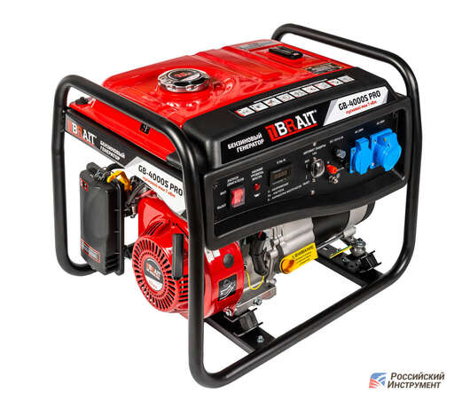 Изображение для Бензиновый генератор Brait GB-4000S PRO (3.5 кВт, медная обмотка, профессиональный, пусковой ток 7 кВт)
