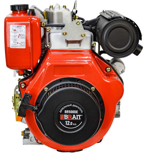 Изображение для Двигатель дизельный Brait BR500DE (12 лс, электростартер, 25 мм)