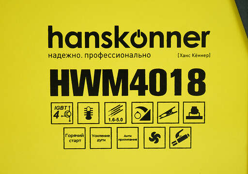 Изображение для Аппарат аргонодуговой сварки Hanskonner HWM4018 DC