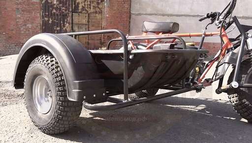 Изображение для Прицеп боковой для мотоциклов СКАУТ-2 (без корыта) (Невозможна регистрация в ГИБДД), колесо 23Х7Х10