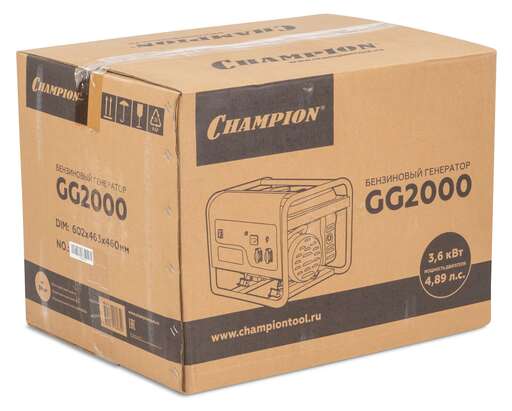 Изображение для Бензиновый генератор CHAMPION GG2000 (2.3 кВт)