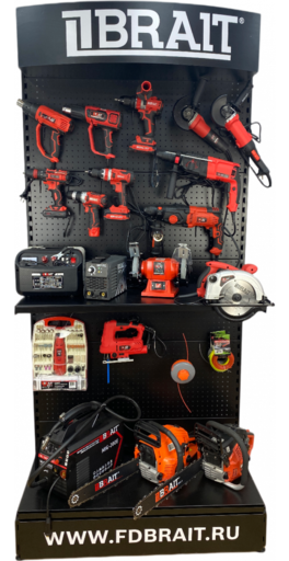 Изображение для Стеллаж Brait без подсветки (580х1040х2200мм) металл (черный)