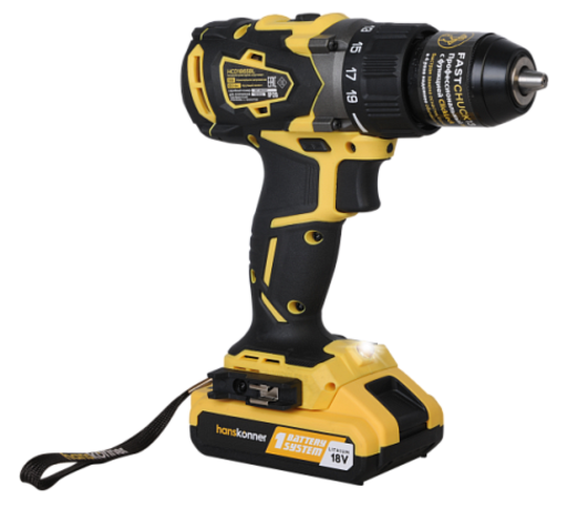 Изображение для Аккумуляторный шуруповерт Hanskonner HCD1865BL Unibattery