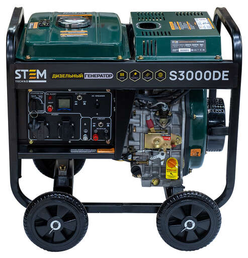 Изображение для Генератор дизельный STEM Techno S3000DE (3кВт, электростартер, дисплей, подогрев)