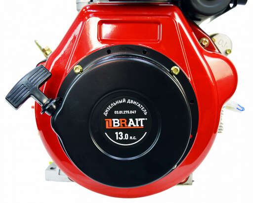 Изображение для Двигатель дизельный Brait BR530DEC (13 лс, электростартер, вал под конус для генератора) 