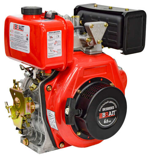 Изображение для Двигатель дизельный Brait BR300DEG  (6 лс, электростартер, шлицы 25 мм)