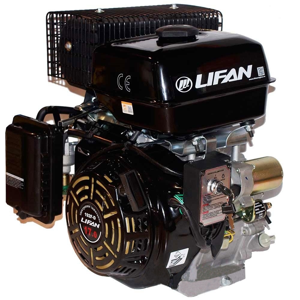 Изображение для Двигатель Lifan 192FD 3А (17 лс, 25 мм, электростартер, катушка освещения 7А)