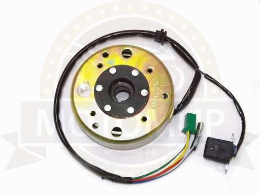 Изображение для Зажигание 4х т GY6-125/150 в сборе с маховиком 7+1 катушек (генератор)