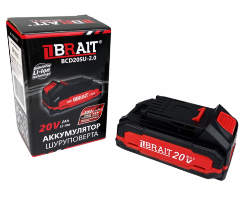 Изображение для Аккумулятор шуруповерта Brait BCD20SU-2.0 (2Ач на единой платформе) 