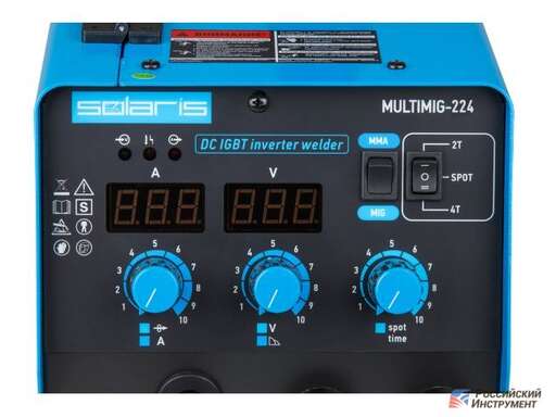 Изображение для Сварочный полуавтомат Solaris MULTIMIG-224 (MMA/MIG-MAG)