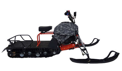 Изображение для Мотобуксировщик компактный ЛИДЕР-СИГМА-4 (гусеница 500х2828, двигатель динго 180 см3, электростартер, фара, чека, аккумулятор, фаркоп, чехол)