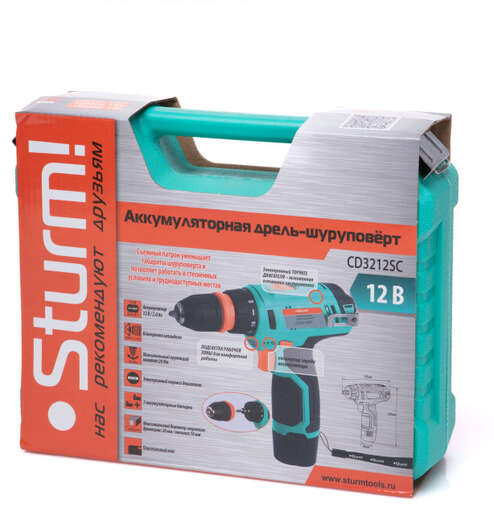 Изображение для Аккумуляторный шуруповерт Sturm! CD3212SC