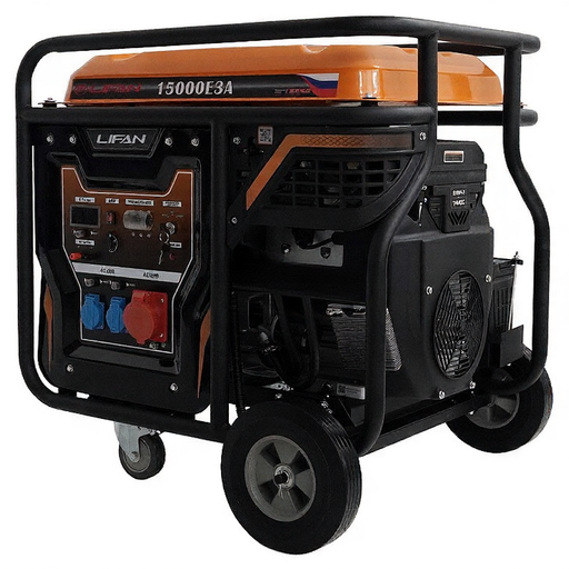 Изображение для Генератор бензиновый Lifan 15000E3A (13 кВт, электростартер, возможность автозапуска)