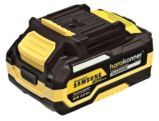 Изображение для HBP2004PRO аккумулятор Hanskonner PLATINUM 18 В, 1BatterySystem, 4.0 Ач, SAMSUNG, блистер