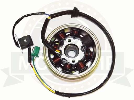 Изображение для Зажигание 4х т GY6-125/150 в сборе с маховиком 7+1 катушек (генератор)