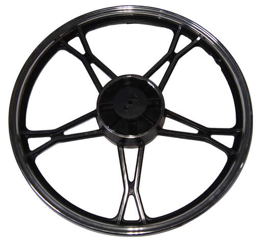 Изображение для Обод 17" задний литой, барабан. тормоз 1,4-17  Альфа, RUBIKON (стандарт черный) (НАБОР)