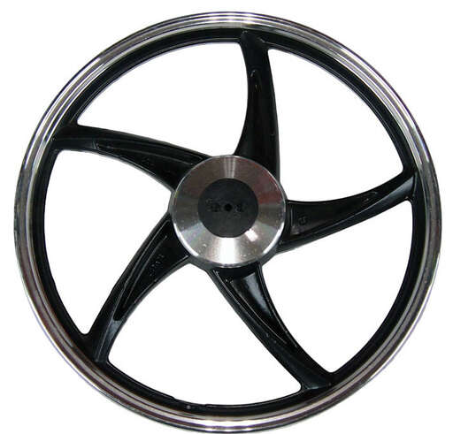 Изображение для Обод 17" передний литой, барабан. тормоз 1,4-17 Альфа, FLASH черный (5 С-луч) (НАБОР)