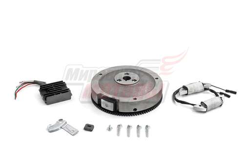 Изображение для Комплект электрооборудования для двигателей с электростартером 182FD,188FD,190FD для установки катушки 3А (маховик, катушка, выпрямитель)