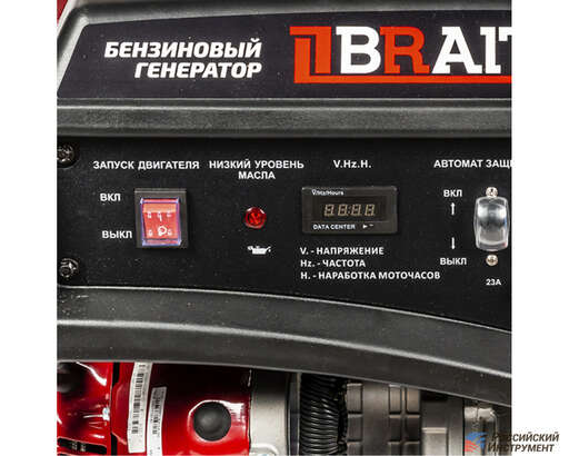 Изображение для Бензиновый генератор Brait GB-5500S PRO (5.5 кВт, медная обмотка, профессиональный, пусковой ток 9.4 кВт)