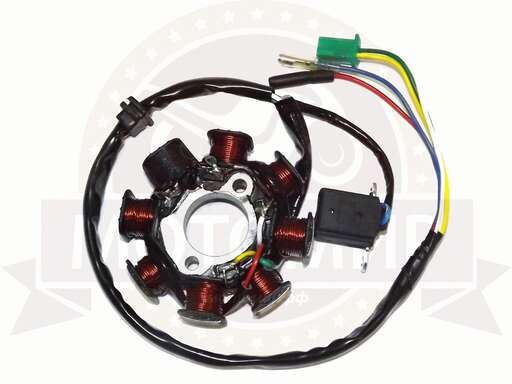 Изображение для Зажигание 4х т GY6-125/150 голое (без маховика) (статор 7+1 катушек) 157QMJ (1803102А)