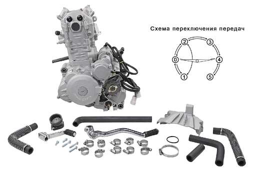 Изображение для Двигатель 174MN-3 (CBS300) Zongshen 250см3 (4х клапанный, электростартер, жидкостное охлаждение)