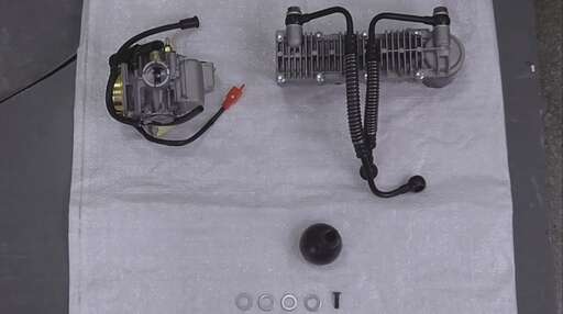 Изображение для Двигатель Dingo150 (STELS Капитан) 4х такт.150 см3 157QMJ (GY6-150) моноблок с редуктором в сборе.