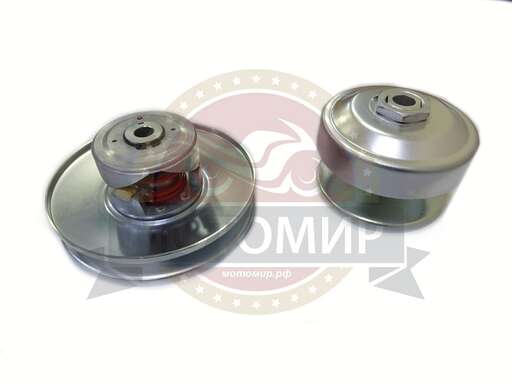 Изображение для Вариатор TAV2 40, на вал 19, в комплекте 2 шкива, КЛИНОВОЙ (вариатор-19.2мм, ведомый диск - 16.1мм)