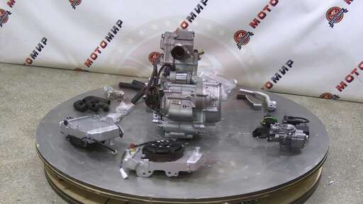 Изображение для Двигатель 4т. 250 см3 177MM, NС250, ZONSHEN, 4х клап, эл+кик, жидк. охлажд. + РАДИАТОР 94197