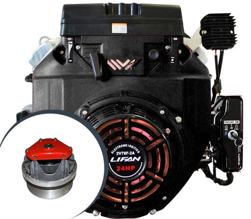 Изображение для Двигатель Lifan 2V78F-2A 20А (24 лс, электростартер, катушка освещения 20А) + вариатор Сафари