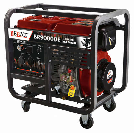Изображение для Генератор дизельный Brait BR9000DE (6.5 кВт, электростартер, подогрев)
