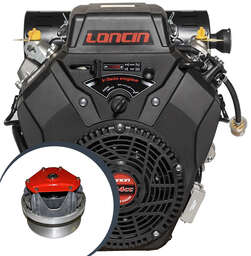 Изображение для Двигатель Loncin LC2V80FD 20А (30 лс, 25.4 мм, электростартер, катушка 20А) + вариатор Сафари