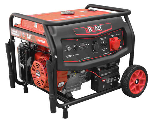 Изображение для Генератор бензиновый Brait BR9500VE (максимальная мощность при 380В — 7,5 кВт, максимальная мощность при 220В — 2,5 кВт)