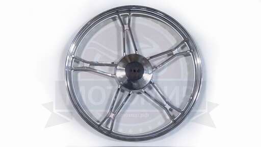 Изображение для Обод 17" передний литой, барабан. тормоз 1,2-17  Альфа, FLASH (стандарт серебро) (НАБОР)