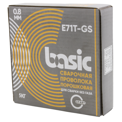Изображение для Проволока сварочная порошковая Basic E71T-GS д.0,8 (5кг) START STB71850