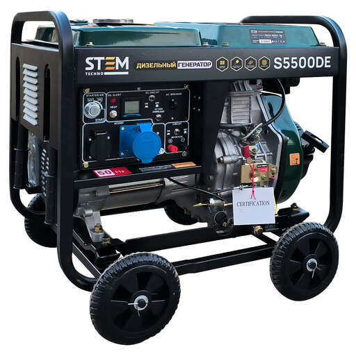 Изображение для Генератор дизельный STEM Techno S5500DE (5.5 кВт, электростартер, дисплей, подогрев)