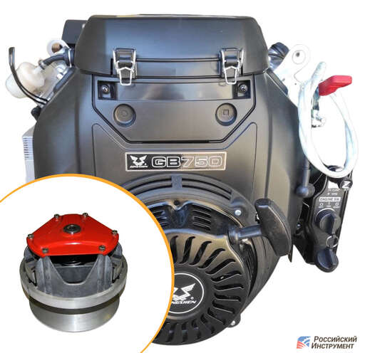 Изображение для Двигатель Zongshen GB 750 E (30 лс, электростартер, катушка освещения 20А)  + вариатор Сафари