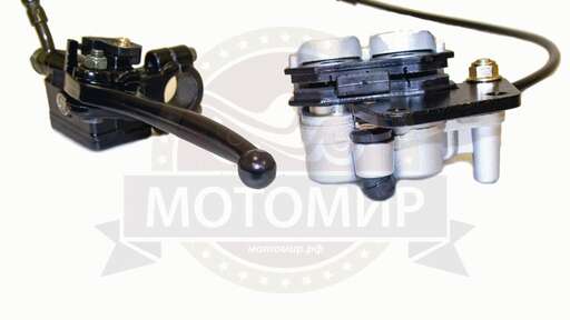 Изображение для Гидравлика передняя в сборе X-MOTOS (L-1100mm, 2 поршня) посад.43мм, склад.ручка  (НАБОР)