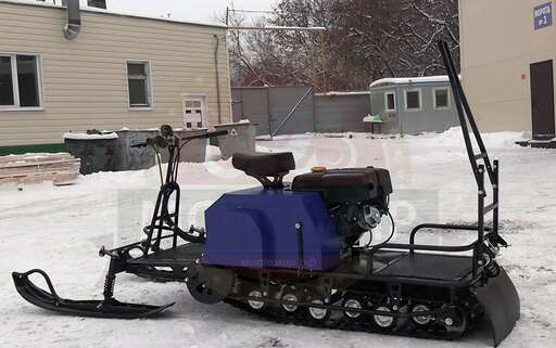 Изображение для Мотобуксировщик Лидер-2-3Т-15АП с лыжным модулем (Lifan 15 лc, электростартер, освещение, три тележки, адаптивная подвеска)