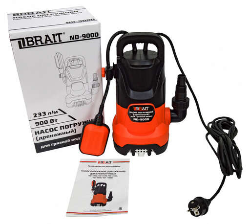 Изображение для Насос дренажный погружной Brait ND-900D (0.9 кВт, грязная вода)