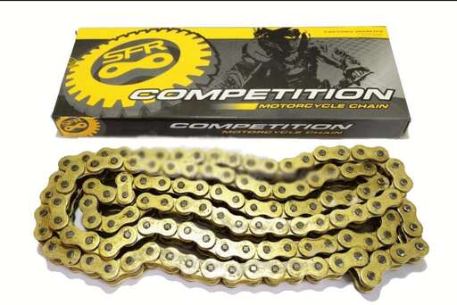 Изображение для Цепь (428) SFR - 98 зв. приводная Альфа, Сигма, Monster, Futong , цветная коробочка (НАБОР)