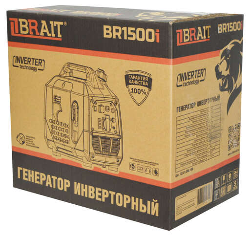 Изображение для Генератор бензиновый инверторный  Brait BR1500i 