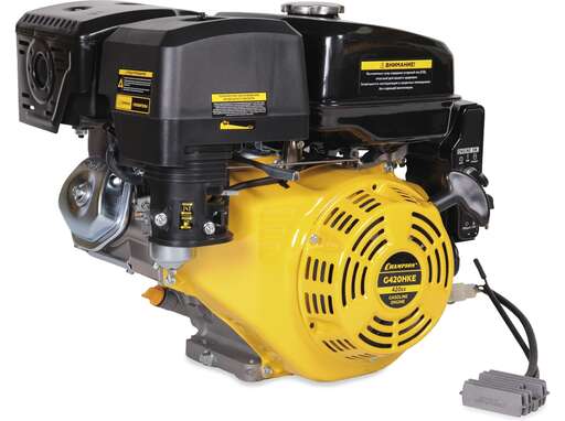 Изображение для Двигатель с горизонтальным валом CHAMPION G420HKE (15 лс, 25 мм, электростартер, катушка 7А)